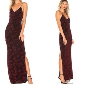 House of Harlow 1960 red and black formal cocktail dress